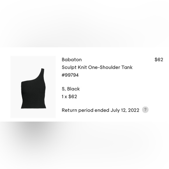 ARITZIA BABATON ONE SHOULDER TOP - Picture 2 of 5